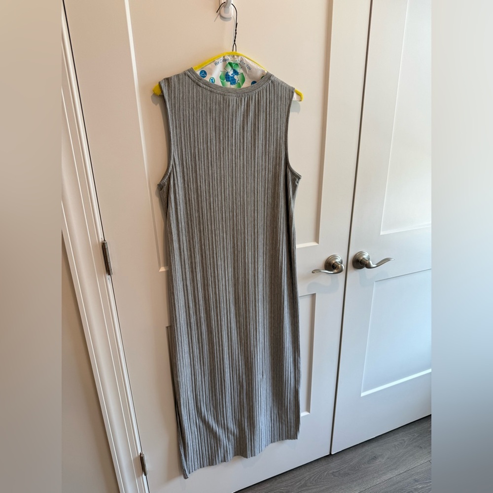 a new day Gray Ribbed Midi Dress
